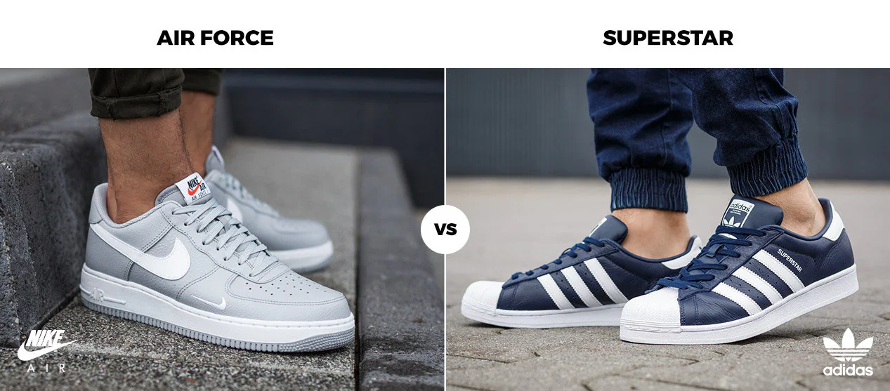Nike Air Force vs adidas Superstar